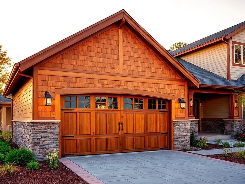 Traditional wooden craftsman garage door repair service in Gilsum NH